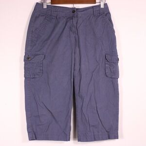 Cabelas Pants Womens 6 Gray Cargo Khaki Hiking Utility Casuals Capri Fits28.5x19